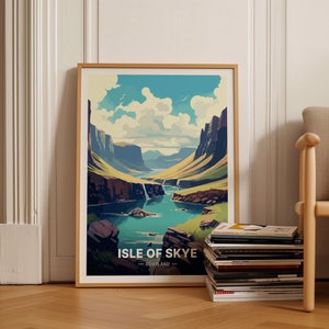 Isle of Skye Poster, Scotland Landscape Travel Art, Home Decor Wall Art, Gift for Travel Lovers, C20-196