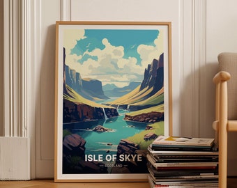 Isle of Skye Scotland Art Print, Highland Landscape Poster, C20-196