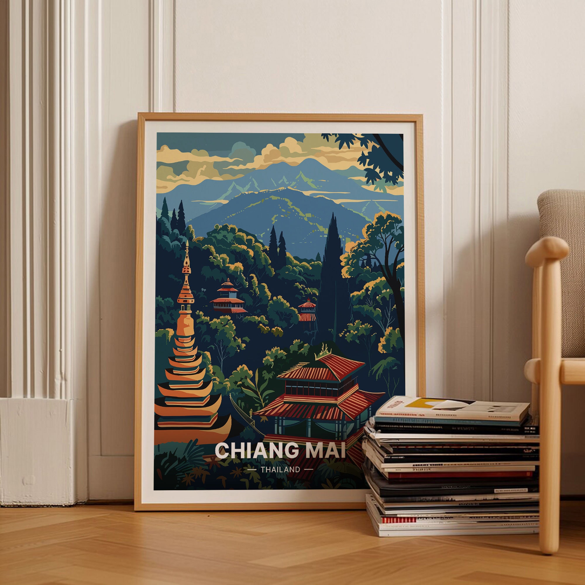 チェンマイのタペストリー Chiang Mai Poster - Etsy