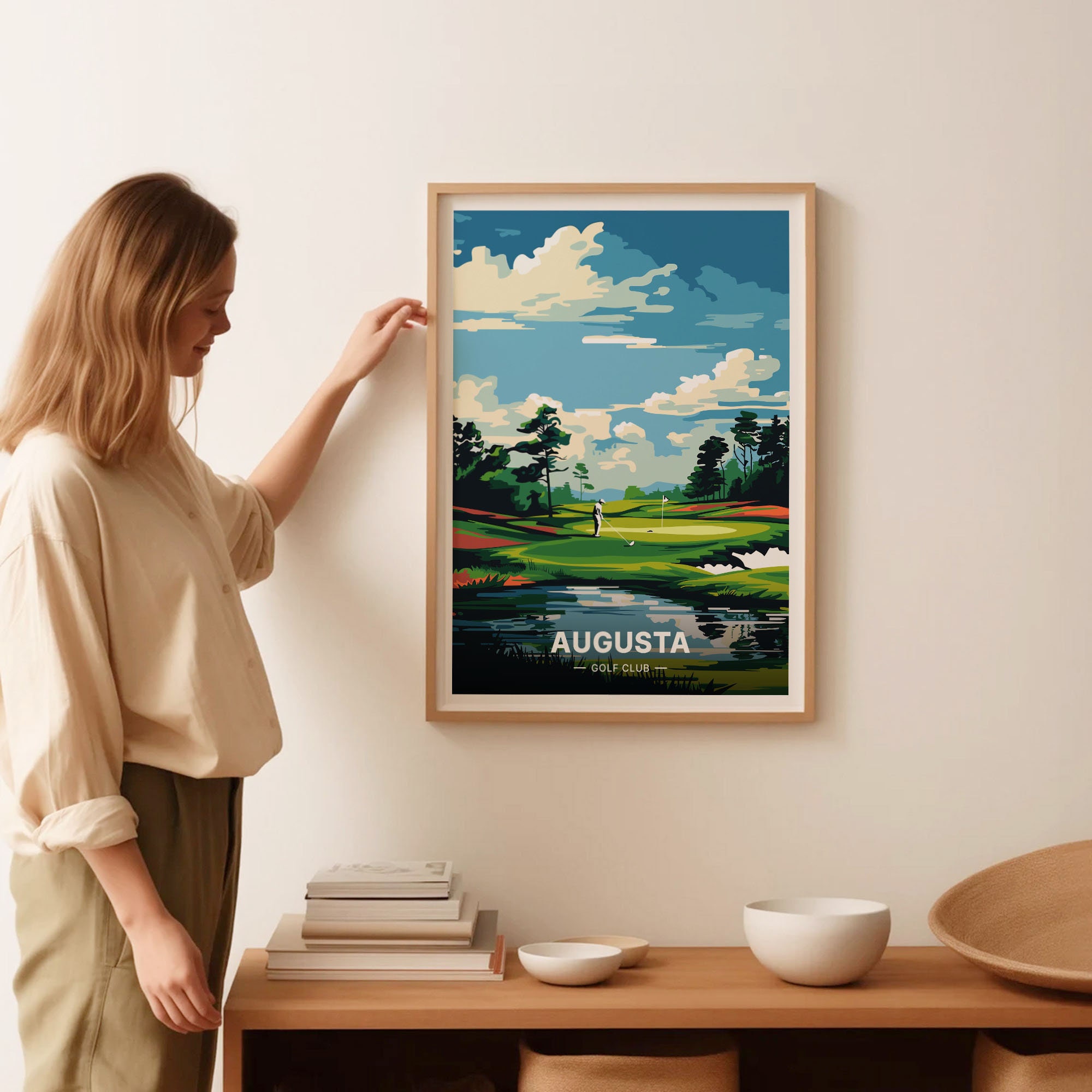 Augusta Golf Course Travel Poster, Golf Lover Gift, C20-1901 - Etsy
