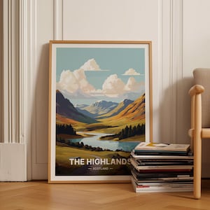 Scottish Highlands Travel Poster, Perfect for Home Decor, Unique Birthday or Anniversary Gift, C20-143