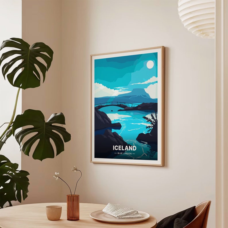 Iceland Blue Lagoon Poster, Reykjavík Travel Wall Art, Unique Wedding ...