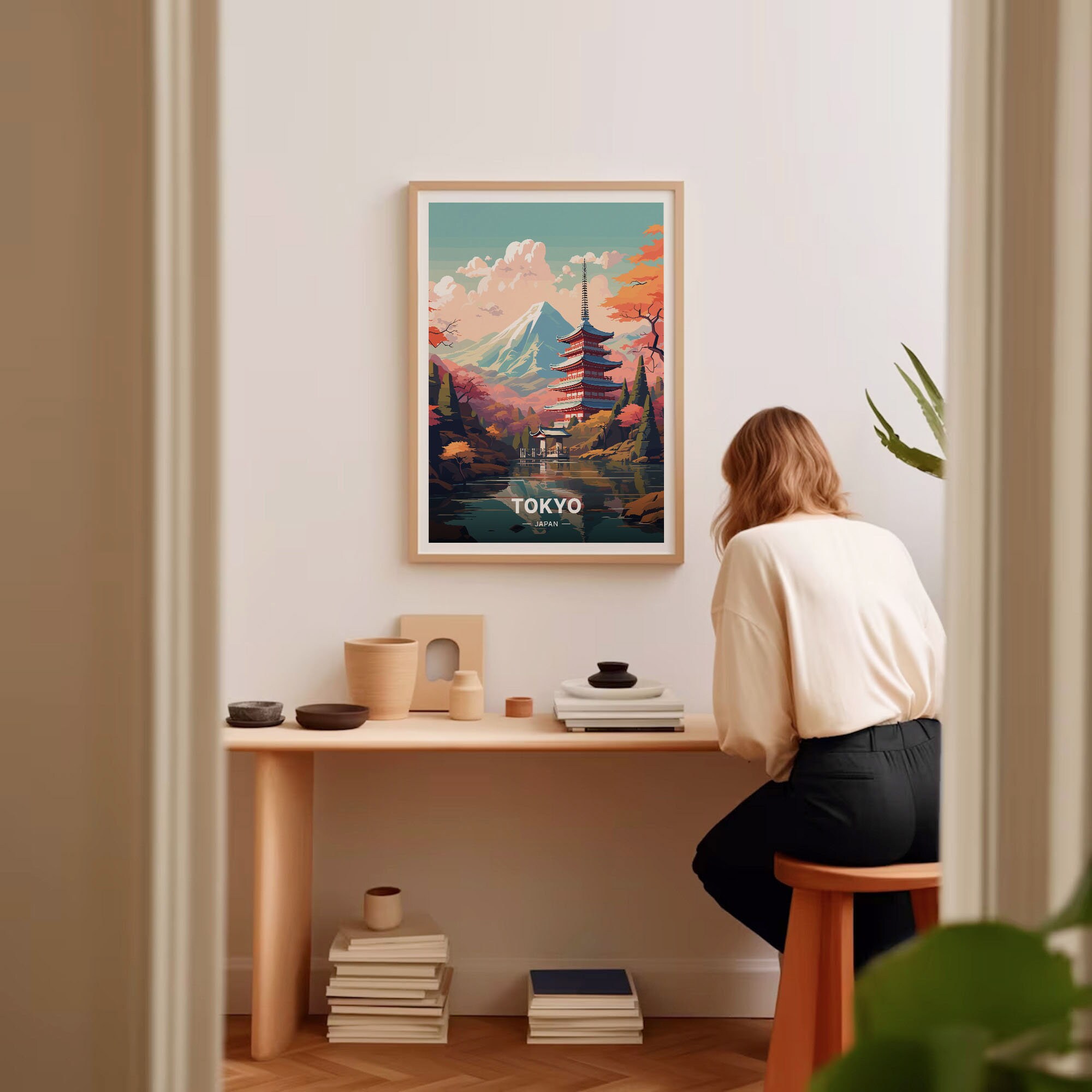 Tokyo Travel Poster, Vintage Japan Wall Art, Perfect for Birthday