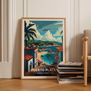 Puerto Plata Travel Poster, Caribbean Wall Art, C20-1192 imagen 1