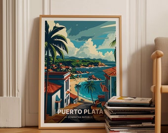 Puerto Plata Travel Poster, Caribbean Wall Art, C20-1192