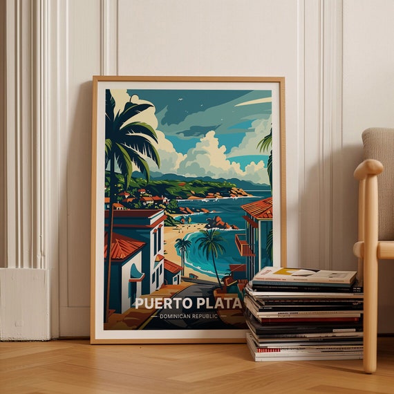 Puerto Plata Travel Poster, Caribbean Wall Art, C20-1192