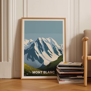Mont Blanc Travel Poster, Vintage-Inspired Wall Art for Home Decor, Explorer&#39;s Gift Idea, C20-1315