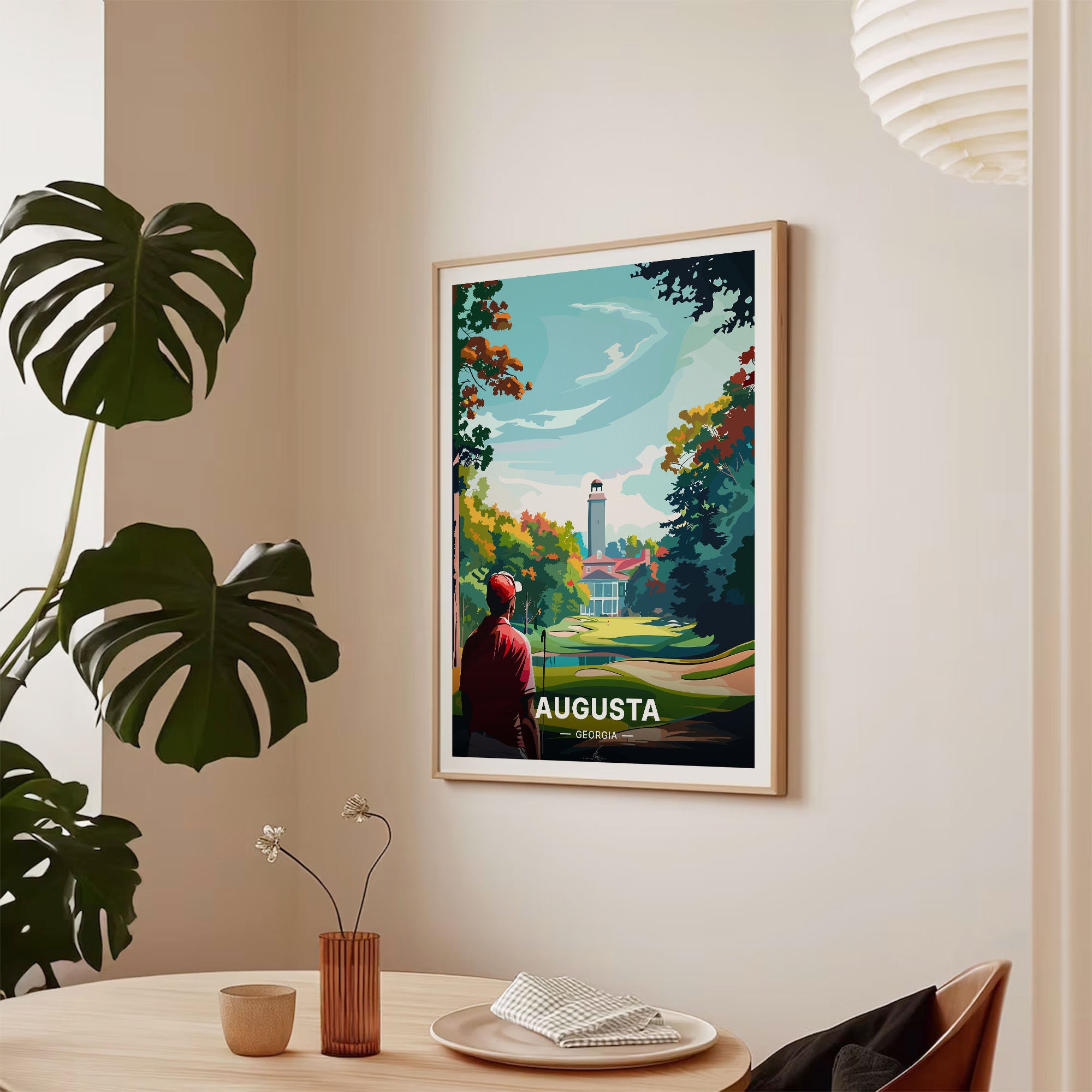 Augusta National Golf Course Art Poster, Georgia Landscape Print, C20 ...