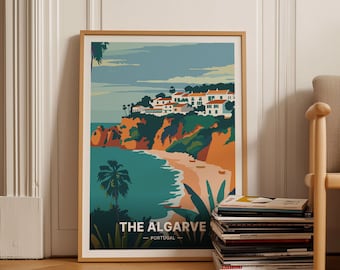 Algarve Portugal Poster, Travel Wall Art, Holiday Decor, Portugal Destination Artwork, C20-315