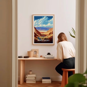 Death Valley National Park Travel Poster, California Landscape Art, C20-1268 afbeelding 8