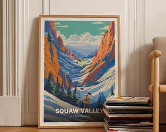 Lake Tahoe Ski Resort Poster – Vintage Travel Wall Art, C20-1647