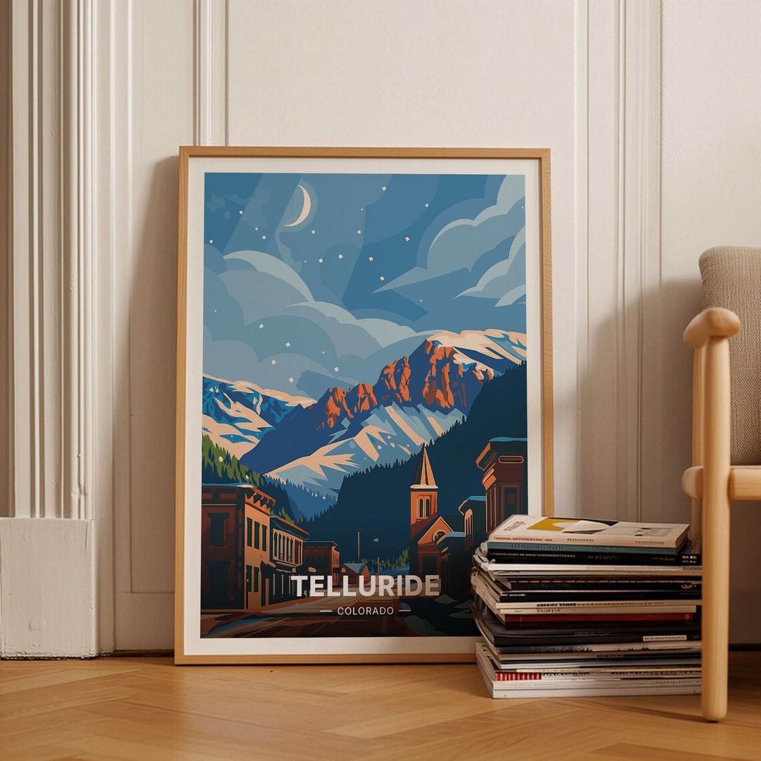 Telluride Colorado Ski Resort Art Print, Travel Poster, C20-1676 - Etsy