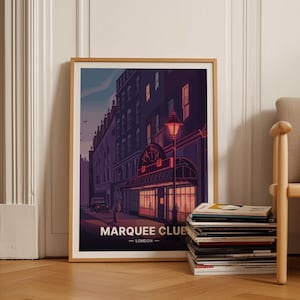 Soho London Travel Poster, Iconic Music Venues, West End Architecture Art, Gift for Travelers, C20-1760