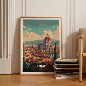 Rom Reise Poster, Italien Wandkunst, Perfektes Geschenk für Reisebegeisterte, Jubiläum & Geburtstags Dekor, C20-705