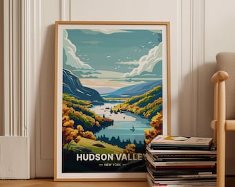 Hudson Valley Travel Poster, New York Home Decor, C20-1180