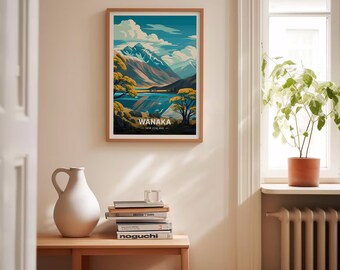 Wanaka New Zealand Poster, Scenic Mountain Lake Art, C20-1429 - Etsy