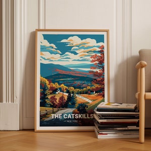 Catsrills New York State Landschaft, Reise Poster, Geschenkidee für Kunstliebhaber, C20-1177
