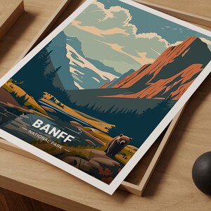 Banff National Park Travel Poster, Alberta Canada Art Print, C20-282 image 5