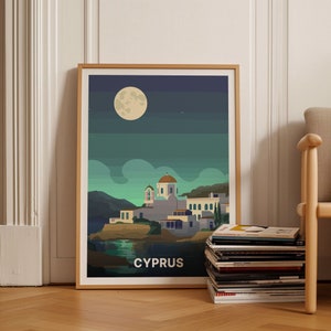 Cyprus Travel Posters, Ayia Napa, Nicosia, Limassol Wall Art, Paphos Decor, Mediterranean Adventure Prints, C20-896