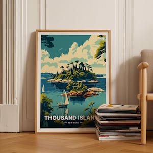 Thousand Islands Poster, New York Travel Wall Art, Home Decor, Art Lover Gift, Explore USA, C20-1178