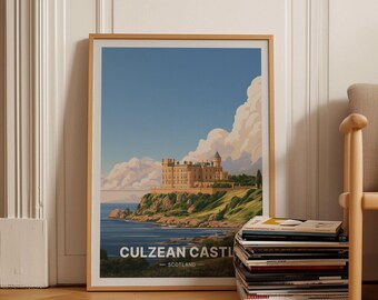 Culzean Castle Scotland Travel Poster, Artistic Home Decor, Unique Gift for Travel Enthusiasts
