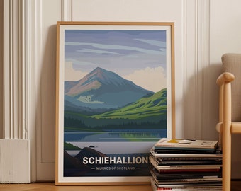 Schiehallion Scotland Print, Loch Rannoch, Highlands Travel Art, C20-1384
