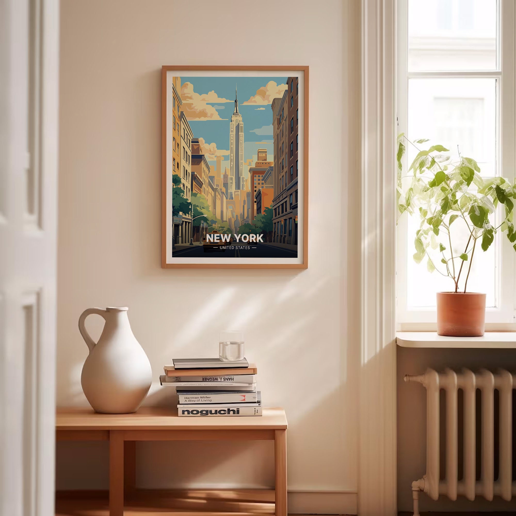 New York City Skyline Poster, NYC Travel Wall Art, Urban Explorer Home ...