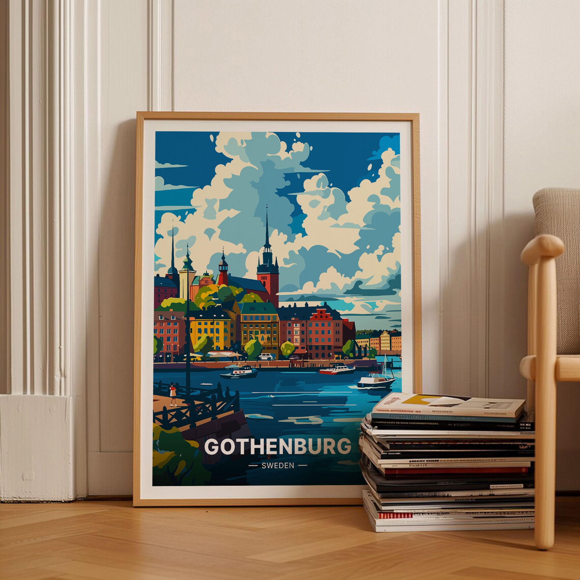 Gothenburg Sweden Travel Poster, Nordic Art Print, C20-877 - Etsy