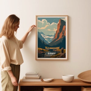 Banff National Park Travel Poster, Alberta Canada Art Print, C20-282 image 2