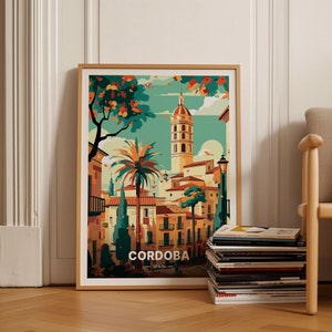 Cordoba Spain Travel Poster, Wall Art for Home & Office, Spanish Cityscape, Gift for Travel Enthusiasts, C20-775