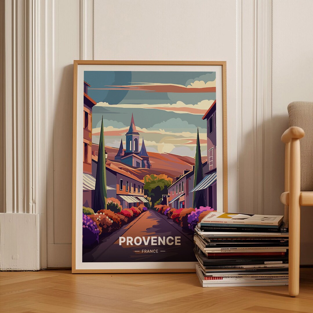 Provence France Vintage Travel Poster, Home & Office Wall Art, C20-828 ...