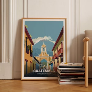 Antigua Guatemala Landscape Poster, Matte Wall Art for Home & Office Decor, Travel Inspired Artwork, C20-998