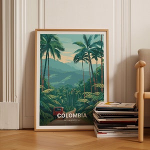 Valle de Cocora, Salento Colombia Travel Poster, Wanderlust Wall Art, Adventure Decor, C20-1526
