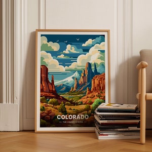 Colorado Travel Poster, Scenic Landscape Wall Art, Home Office Decor, Gift for Travel Enthusiasts, C20-662