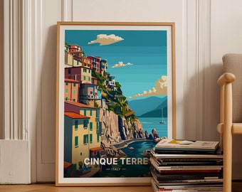 Cinque Terre Italy Art Print, Travel Home Decor, C20-275