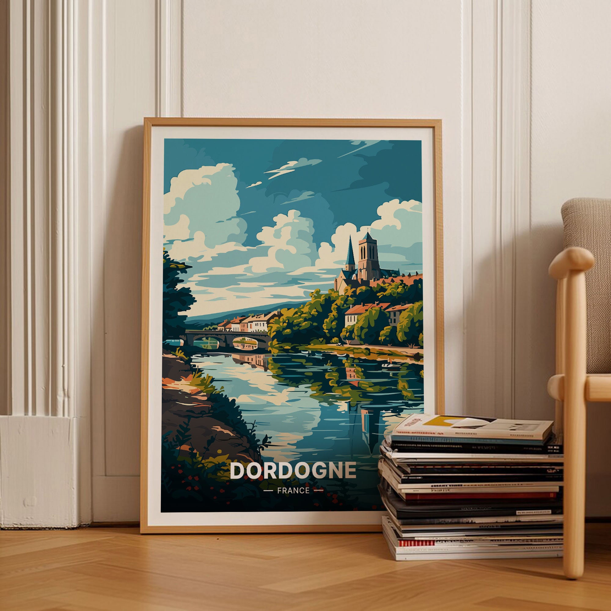 Epsom Downs Racecourse Travel Poster, United Kingdom Landmark Art, Home Decor, Gift for Travelers, C20-1966