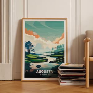 Augusta National Golf Club Poster, Georgia Travel Art, Golf Course Wall Decor, Unique Birthday Gift Idea, C20-793