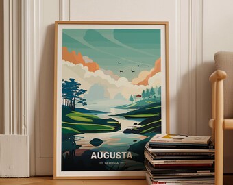 Augusta National Golf Club Art Print, Georgia Travel Poster, C20-793