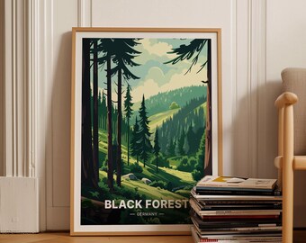 Black Forest Germany Art Print, Scenic Landscape Poster, C20-1507