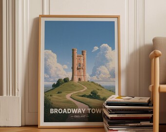 Broadway Tower Poster, England Travel Art, Cotswolds Landscape, Home Decor, Art Lover Gift, Wall Art