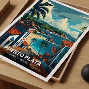 Puerto Plata Travel Poster, Caribbean Wall Art, C20-1192 imagen 5