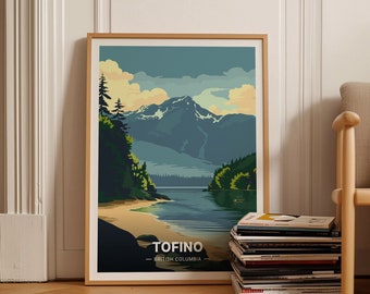 Tofino Canada Travel Poster, Traditional Style Wall Art, C20-1692