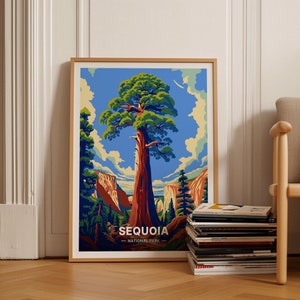 Sequoia National Park Poster, Travel Wall Art, Nature Inspired Home Decor, Adventure Aesthetic, Outdoor Scenery Artwork, C20-485