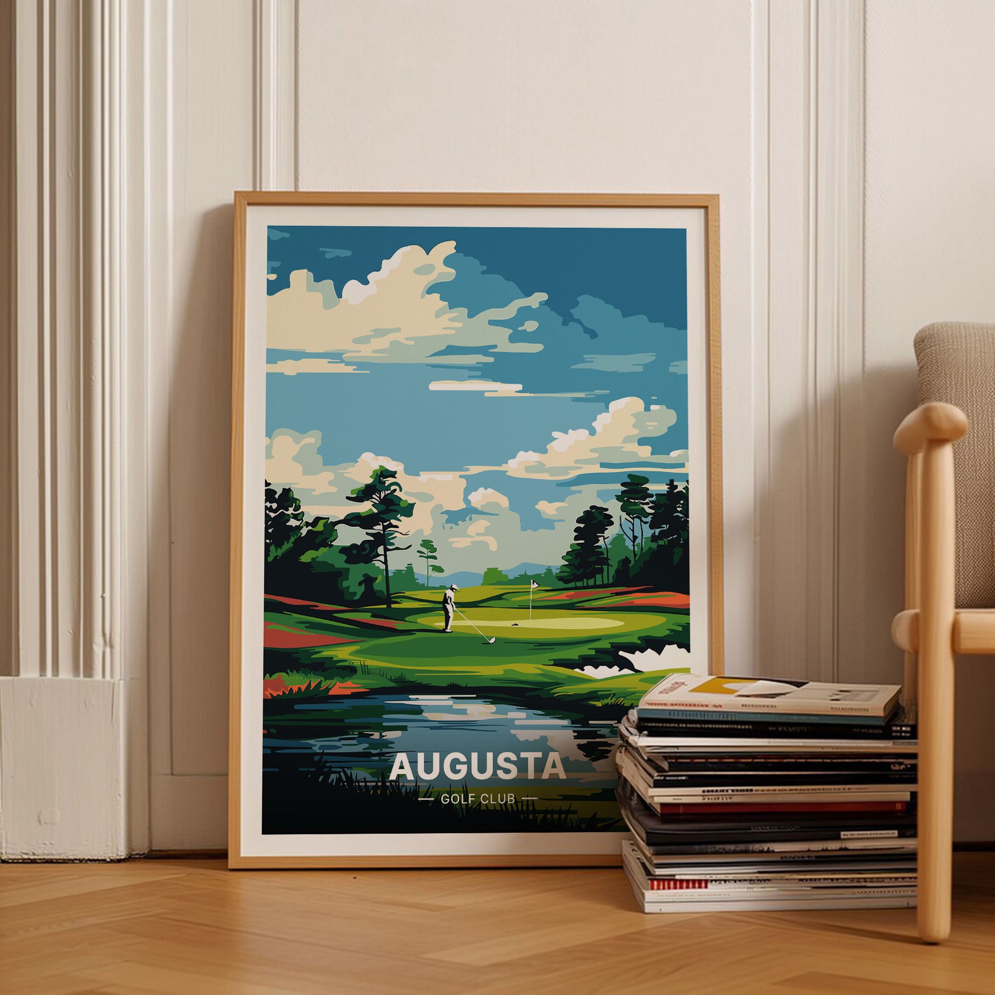 Augusta Golf Course Travel Poster, Golf Lover Gift, C20-1901 - Etsy