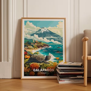 Galápagos Islands Poster, Ecuador Travel Art, Trendy Wall Decor for Home and Office, C20-556