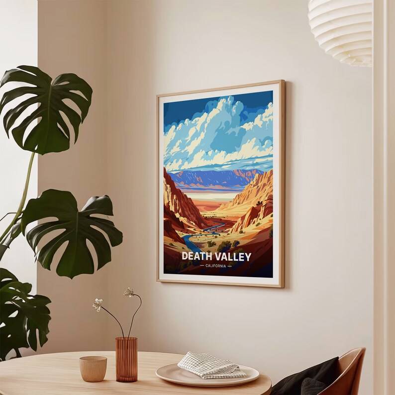 Death Valley National Park Travel Poster, California Landscape Art, C20-1268 afbeelding 7