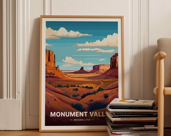 Monument Valley Art Print, Travel Landscape Poster, C20-305
