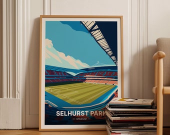 Selhurst Park Stadium Art Print, Crystal Palace Football Gift, C20-511