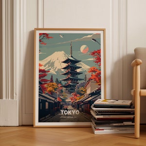 Tokyo Stadtbild Kunstdruck, Japan Reise Poster, Fernweh, Geschenk für Reisende, C20-798