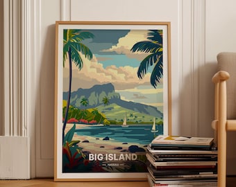 Hawaii Big Island Travel Poster, Home & Office Wall Art, Perfect Gift for Travel and Art Enthusiasts, C20-467